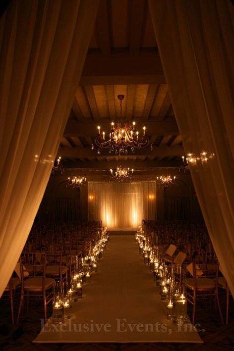 Candlelight Wedding Ceremony, Candlelit Wedding Ceremony, Ceremony Decorations Indoor, Evening Wedding Ceremony, Mickey Wedding, Corporate Gala, Wedding Ceremony Decorations Indoor, Candle Light Wedding, Candle Lit Ceremony