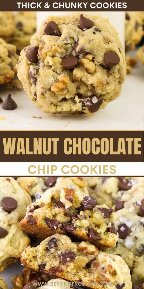 Choc Chip Walnut Cookies, Chewy Chocolate Chip Walnut Cookies, Chocolate Chip With Walnut Cookies, Chocolate Chip Cookies With Molasses, Walnut And Chocolate Chip Cookies, Chocolate Chip Cookies With Walnuts Recipes Easy, Walnut Chocolate Chip Cookies Recipes, Oatmeal Chocolate Chip Nut Cookies, Chocolate Chip Cookies Walnut