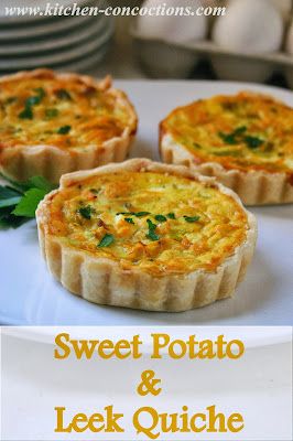 Leek And Sweet Potato Recipe, Quiche Appetizers, Vegetarian Quiche Recipes, Brunch Quiche, Leek Quiche, Leek Recipes, Quiche Recipes Easy, Quiche Recipe, Supper Recipes