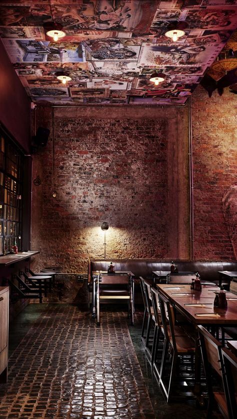 Speakeasy Decor Bar, Rustic Restaurant Interior, Mexican Restaurant Decor, Speakeasy Decor, Asian Bbq, Ramen Bar, Karaoke Room, Du Plessis, Rustic Restaurant