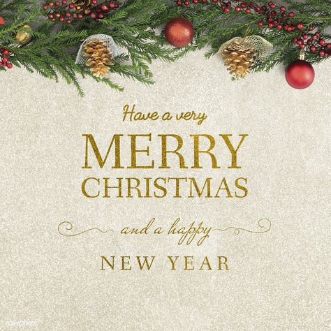 Merry Christmas and Happy New Year greeting card mockup | premium image by rawpixel.com Merry Christmas Images Free, Selamat Hari Jadi, New Year Card Design, Happy New Year Greeting Card, Greeting Card Mockup, Happy Christmas Day, Happy New Year Message, New Year Greeting Card, Happy New Year Gif