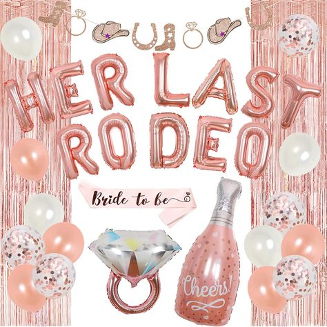 Western Bachelorette Party Decorations, Rodeo Balloons, Cowgirl Bridal Shower, Gold Bachelorette Party Decorations, Western Bachelorette Party, Western Bachelorette, Gold Bachelorette Party, Cowgirl Bachelorette Parties, Gold Bachelorette