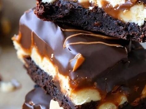 Indulgent Snicker Brownie Bites | Ridley's Wreckage | NewsBreak Original Reese's Peanut Butter Cheesecake, Snicker Brownies, Snickers Bar, Blueberry Cream Cheese, Mini Muffin Pan, Brownie Bites, Brownie Mix, Brownie Bar, Mini Muffins