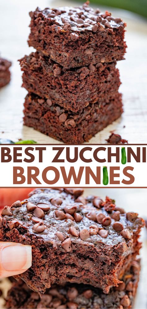 Sea Salt Brownies, Chocolate Zucchini Brownies, Best Zucchini, Zucchini Brownies, Averie Cooks, Zucchini Cake, Rich Chocolate Cake, Chocolate Zucchini, Zucchini Recipes