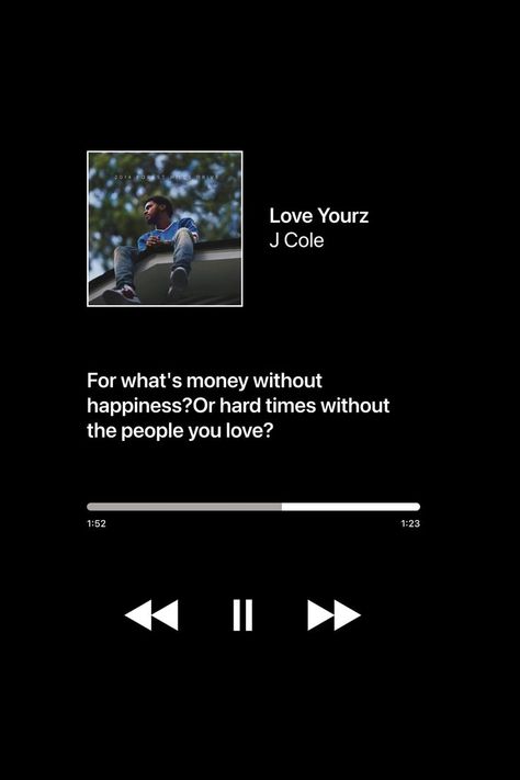 For what's money without happiness? Or hard times without the people you love? #music #songs #lyrics #jcole #quotes Jcole Quotes, J Cole Lyrics Quotes, Senior Quotes Inspirational, J Cole Lyrics, Senior Pictures Quotes, Music Songs Lyrics, Beauty In The Struggle, Black Color Hairstyles, Color Hairstyles