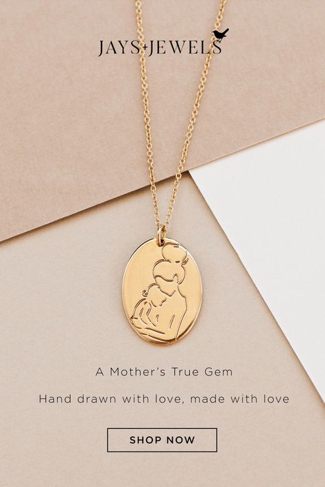 Empowering Jewelry, Necklaces For Mom, Mothers Day Jewelry, A Mother's Love, Open Heart Necklace, Fancy Jewellery Designs, Mother Jewelry, Oval Necklace, Gold Pendant Jewelry