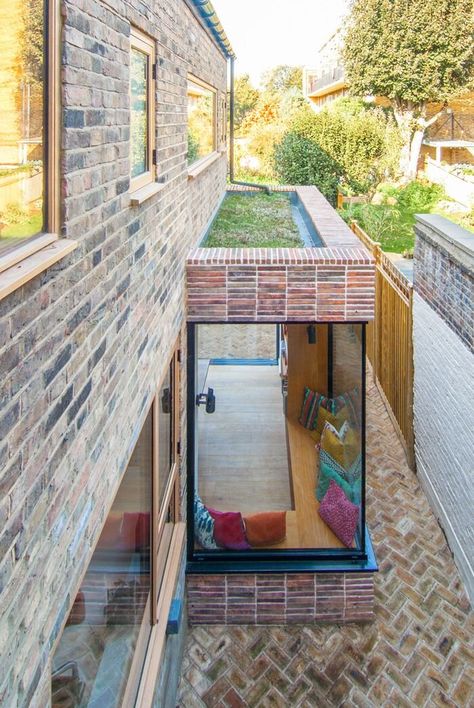 10 extension ideas for small houses | Fifi McGee Corner Extension Ideas, Living Roof Extension, Sedum Roof Architecture, Glazed Corner Extension, Sedum Roof Extension, Glazed Extension Kitchen, London House Extension, Side Extension Kitchen, Back Extension House