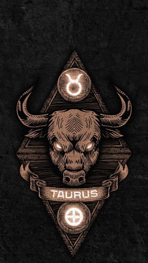 Taurus Wallpaper, Tato Phoenix, Jing Y Jang, Taurus Art, Taurus Zodiac Facts, Bull Tattoos, Taurus Tattoos, Astrology Taurus, Zodiac Signs Taurus