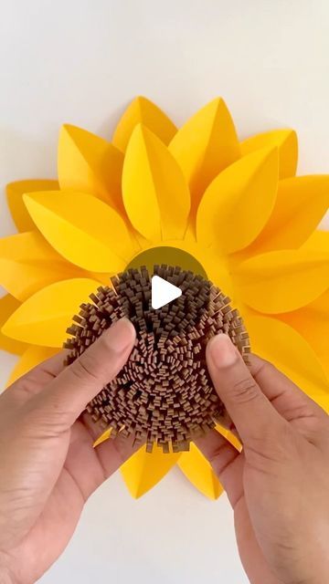 2.3M views · 153K likes | Lebo M on Instagram: "Happy Saturday!🌻💛🌻! Wishing everyone a lovely weekend.🤗💛 - -  - #paperflowers #etsyshop #yellow #paper #yellowflowers #spring #sunflowers #nurserydecor #papersunflower #flowerstagram #sunflower #sunrise #paperart" Paper Fall Flowers Diy, Sunflower Fall Decor Diy, Sunflower Ideas Decoration, Handmade Sunflowers Paper Crafts, Sunflower Tissue Paper Flowers Diy, How To Make A Paper Sunflower, Diy Paper Sunflower, How To Make Sunflower With Paper, Sunflower Paper Flowers Diy