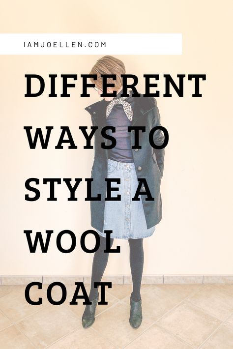 Different Ways to Style a Wool Coat    #minimalist #minimalistclothing #capsulewardrobe #prettycloset #simpleliving #capsulewardrobehowto #fashionblogger #fashioninfluencer #fashion #minimalism #minimalistcloset #mixandmatchwardrobe #mixandmatchclothing #simplefashion #10x10 Black Wool Coat Outfit Casual, Wool Coat Outfit Casual, Jacket Black Outfit, Black Wool Coat Outfit, Wool Coat Outfit, Pretty Closets, Coat Outfit Casual, Minimalist Closet, Black Wool Coat