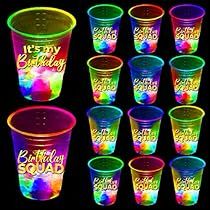 Glow Party Favors, Glow Party Decorations, Party Cooler, Glow Party Supplies, Glow Birthday Party, Birthday Decorations For Men, Luau Party Decorations, Birthday Party Cups, Plastic Party Cups