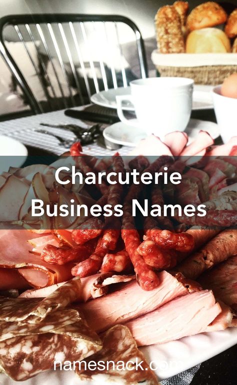 10 deliciously enticing names for a charcuterie business. Charcuterie Board Business Name Ideas, Non Perishable Charcuterie Board, Charcuterie Shop Design, Charcuterie Board Names Ideas, Charcuterie Name Ideas, Charcuterie Board Names, How To Start A Charcuterie Board Business, Charcuterie Food Truck, Charcuterie Business Ideas