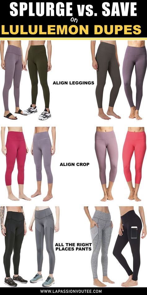 Best Yoga Pants For Women, Lululemon Align Leggings Outfit, Best Amazon Leggings For Women, Best Leggings On Amazon, Best Lululemon Products, Workout Wear Womens, Best Amazon Leggings, Ootd Camping, Lululemon Leggings Outfit