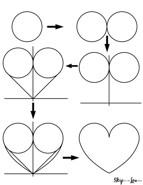 how to draw a heart step by step Drawing Ideas Easy Love Cute, How To Draw Love Heart, How To Draw Heart Shape, Heart Tutorial Drawing, Easy Heart Drawings, Cute Heart Drawings, Heart Drawings, Skip To My Lou, Heart Coloring Pages