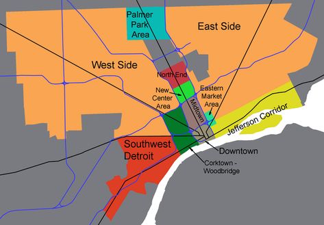 Detroit Downtown, Detroit Neighborhoods, Detroit Map, Coney Dog, Built Different, Detroit History, Detroit City, Grosse Pointe, Detroit Area