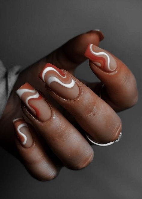 Western Nails, Square Nail, Nagellack Trends, November Nails, Cute Nails For Fall, Colorful Nails, Bold Patterns, Trendy Nail Design, Fall Nail Art