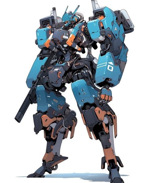 Krez (@kzy2017) • Photos et vidéos Instagram Japanese Mecha Art, Mech Armor Concept Art, Cool Robots Design, How To Draw Mecha, Mech Character Design, Dieselpunk Mech, Mecha Concept Art, Exo Suits, Robot Reference