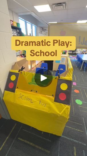 🚌✨ Welcome aboard our Dramatic Play Center, now set up as a delightful school! In this video, | 🚌✨ Welcome aboard our Dramatic Play Center, now set up as a delightful school! In this video, I take you on a tour of our imaginative classroom setup... | By Preschool Vibes | My dramatic play has turned
into a school. We are in a transportation theme right now
and my students love pretending to play school so this was the
perfect setup. My students went and got their backpacks today
to ride the bus. I had a little girl that was the teacher today
and she's really good at seeing the months of the year and she
had all of our students singing along with her. I added books
that we are really good at retelling since we've read them
so many times. We have letter and number cards as well as
whiteboar Highscope Classroom Setup, School Bus Dramatic Play, Transportation Dramatic Play Preschool, Transportation Theme Toddlers, Cardboard School Bus, Transportation Dramatic Play, Dramatic Play Area Preschool, Reading Nook Classroom, Preschool Vibes