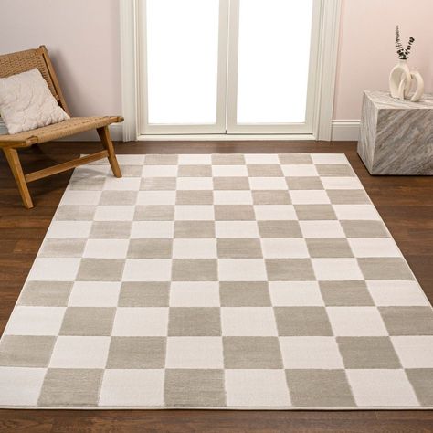 Free Beginners Guide to a Beautiful Green Living Room Black And White Living Room Rug Ideas, Living Room With Checkered Rug, Beige Checkered Rug, Tan Checkered Rug, Neutral Checkered Nursery, Checker Rug Living Room, Cream Checkered Rug, Checkered Rug Living Room, Boy Nursery Rug