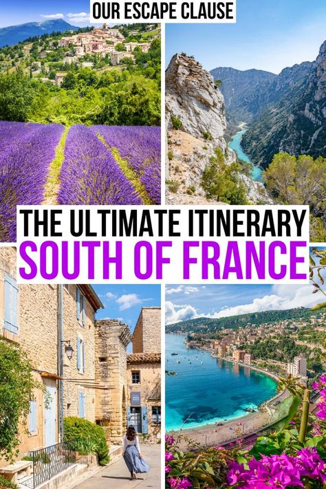 Places To Visit In France Bucket Lists, South Of France 3 Day Itinerary, Planning A Trip To France, French Countryside Travel, South Of France Itinerary Trips, Paris And South Of France Itinerary, South Of France Road Trip, What To See In France, South France Itinerary