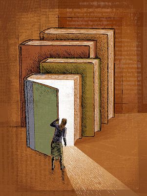 Untitled by Darryl Brown from Sojourners Magazine Book Lights, Book Week, World Of Books, Morning Greetings, Book Nooks, I Love Books, Art Journals, A Drawing, Great Books