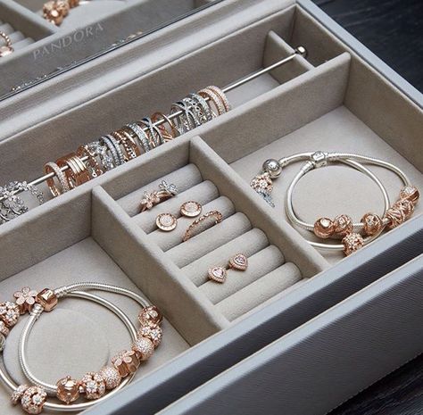 Stackers Jewellery Organisation, Pandora Jewelry Box, Stackers Jewellery, Luxury Closets Design, Jewelry Drawer, Closet Decor, Jewelry Organizer Box, Bedroom Furniture Design, Dressing Room Design