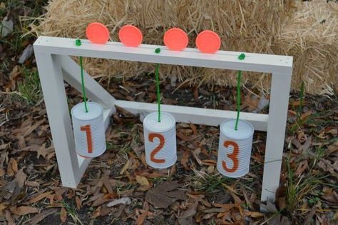 DIY BB target for new young shooters! woodworking projects Kids Woodworking Projects, Wood Projects For Kids, Wood Projects For Beginners, Outdoor Game, Woodworking Projects For Kids, Woodworking For Kids, Learn Woodworking, Diy Holz, Wood Working Gifts