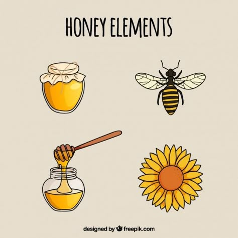 Bee Vectors, Photos and PSD files | Free Download Honey Drawing Simple, Honey Doodle, Honey Drawing, Honey Bee Images, Bee Room, Honey Art, Honey Logo, Honey Label, Bee Images