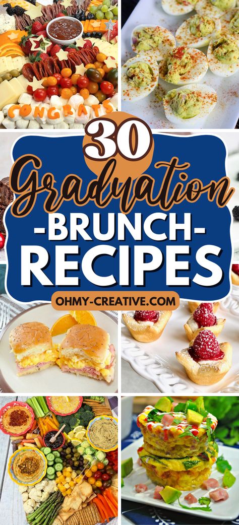 Filled with the tastiest recipes, these graduation brunch ideas are the best way to celebrate your graduate! Add them to your list of Graduation Party Ideas that everyone loves. Graduation Brunch Ideas, Brunch Party Menu, Tastiest Recipes, Grad Party Food, Graduation Brunch, Graduation Party Desserts, Sweet Savory Recipes, Pinwheel Appetizers, Breakfast Slider