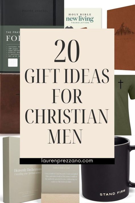 Discover 20 gift ideas for Christian men | gifts for Christian men | gifts for Christians | gifts for Christian boyfriend Catholic Gifts For Him, Faith Gifts Ideas, Gifts For Christian Boyfriend, Christian Men Gifts, Christian Gifts For Men, Christian Gifts For Boyfriend, What To Write When Gifting A Bible, Christian Boyfriend Gifts, Gifting A Bible