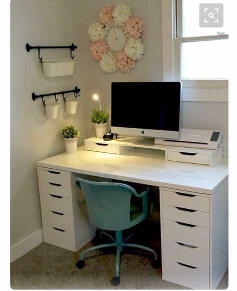 Home Office Ideas For Women, Budget Makeup, Hacks Makeup, Craft Room Design, Bedroom Desk, Small Home Office, Craft Room Office, Trendy Bedroom, Makeup Room