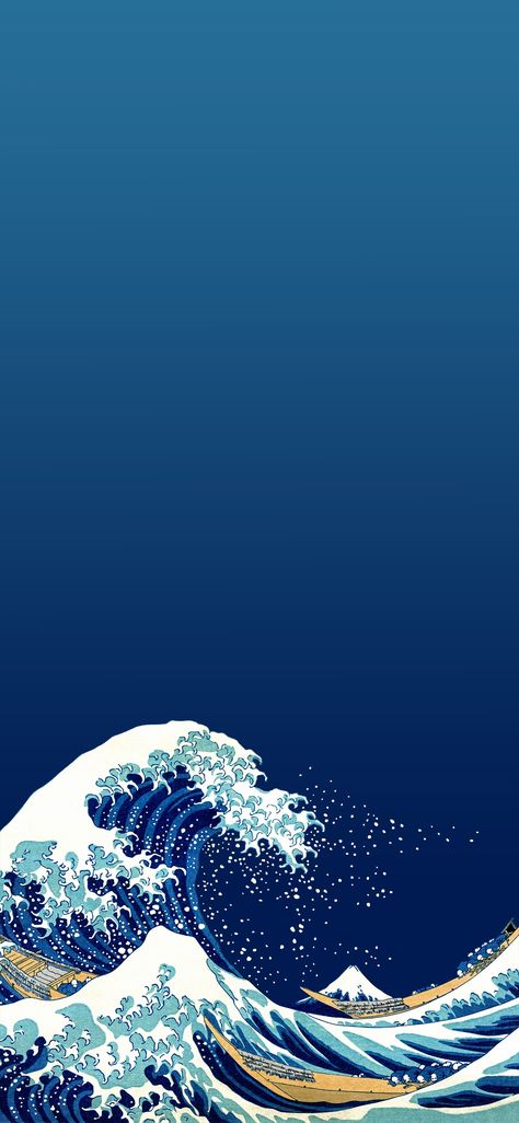 فنسنت فان جوخ, Waves Wallpaper Iphone, Decent Wallpapers, Japanese Wallpaper Iphone, Japanese Pop Art, Vaporwave Wallpaper, Japanese Waves, The Great Wave, Japanese Artwork