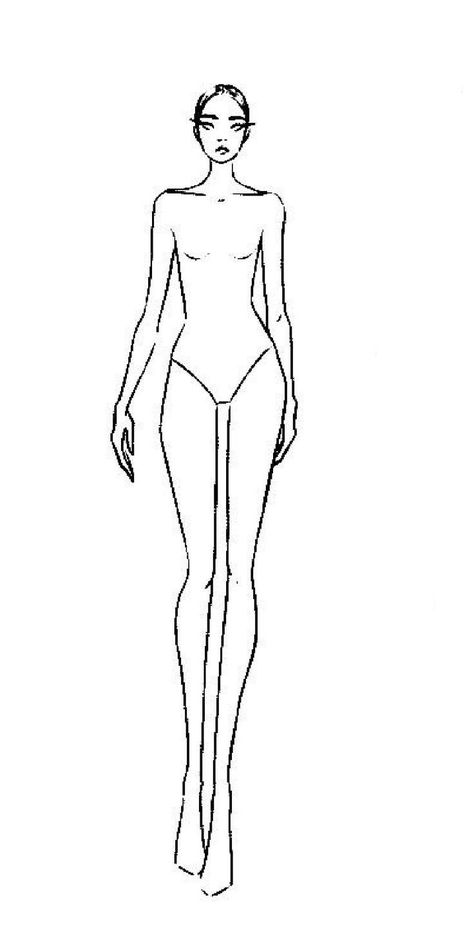 Dress Maniquin Drawing, Fashion Sketch Mannequin, Mannequin Body Drawing, Mannequin Figure Drawing, Fashion Design Croquis Template, Body Base Drawing For Fashion Design, Model Stencil Fashion, Fashion Sketch Model Template, Mannequin Template Fashion Design