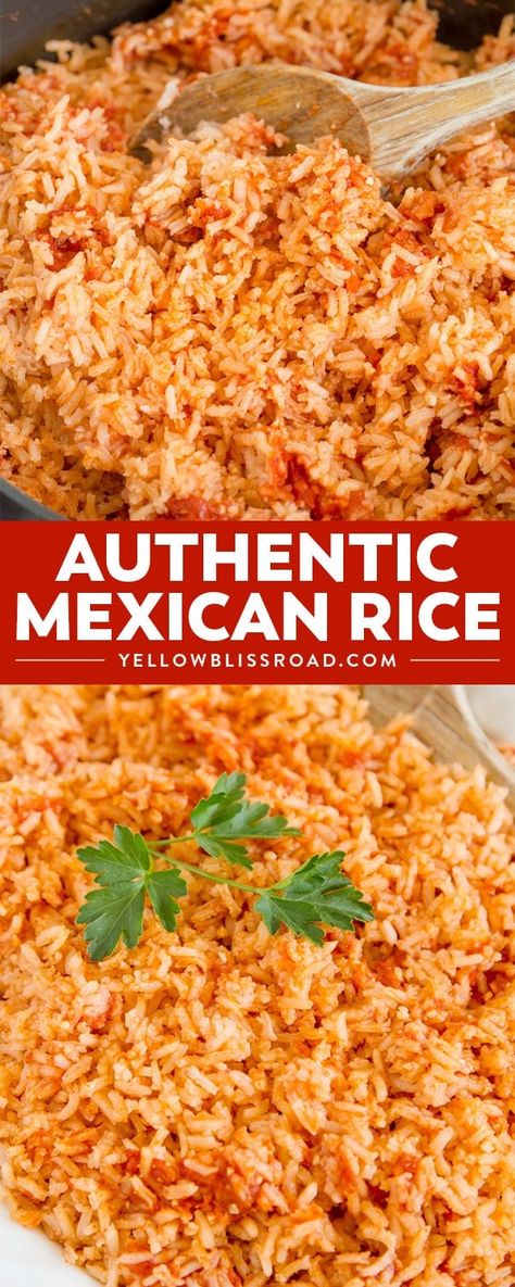 Authentic Mexican Rice, Authentic Mexican Recipes, Mexican Rice Recipes, Pasta Alfredo, Rice Recipes For Dinner, Rice Side Dishes, Mexican Dinner, Mexican Rice, Mexican Food Recipes Easy