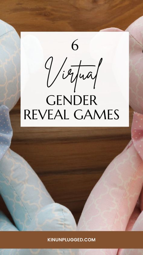 Virtual Gender Reveal Ideas, Gender Reveal Game Ideas, Gender Reveal Games Activities, Virtual Gender Reveal, Gender Reveal Activities, Simple Gender Reveal, Games To Make, Gender Reveal Party Games, Gender Reveal Games