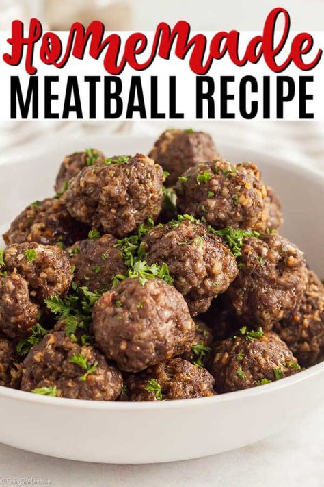 Meatball Dinner Ideas Easy Meals, What To Serve With Meatballs, Meatball Side Dishes, Easy Italian Meatballs, Homemade Meatballs Recipe, Healthy Meatballs, Easy Meatball, Italian Meatball, Meatball Dinner