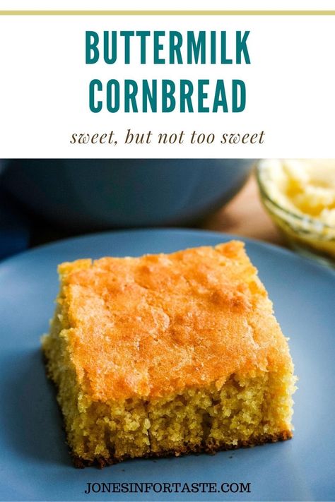 This buttermilk cornbread recipe is easy to make at home. Make it the traditional way or use the mix to make some delicious corn muffins. Easy Cornbread Recipe Without Buttermilk, Corn Bread Made From Corn Meal, Cornbread No Buttermilk, Grandmas Buttermilk Cornbread Recipe, Buttermilk Cornbread Recipe, Homemade Buttermilk Cornbread, Corn Bread Using Yellow Corn Meal, Jalapeno Cornbread Recipe, Leftover Cornbread