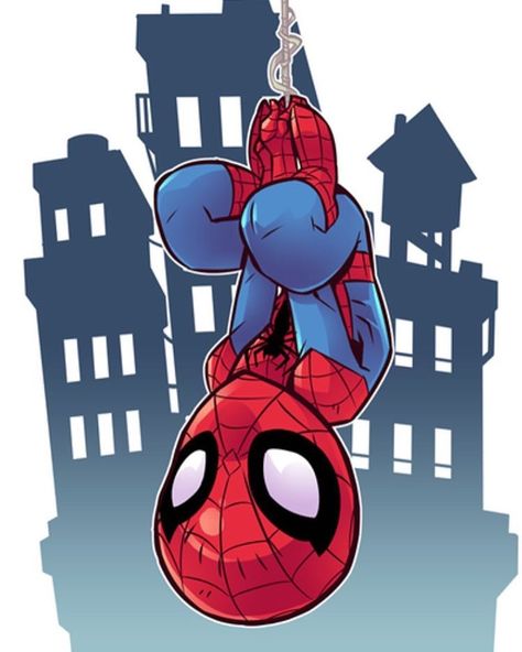 Spidey Kawaii Spiderman, Derek Laufman, Chibi Marvel, Avengers Cartoon, Marvel Cartoons, Marvel Drawings, Chibi Characters, Marvel Wallpaper, Spiderman Art