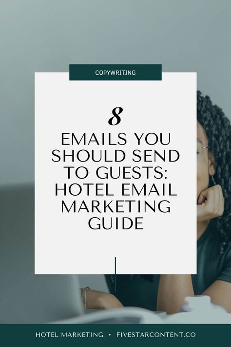 Your hotel email marketing campaigns could be nurturing new leads, upselling arriving guests and creating repeat business. Here’s exactly what to send and when. Hotel Email Marketing, Motel Makeover, Hospitality Tips, Hotel Marketing Design, Hotel Sales, Copywriting Course, Hotel Marketing, Content Marketing Tools, Marketing Copywriting