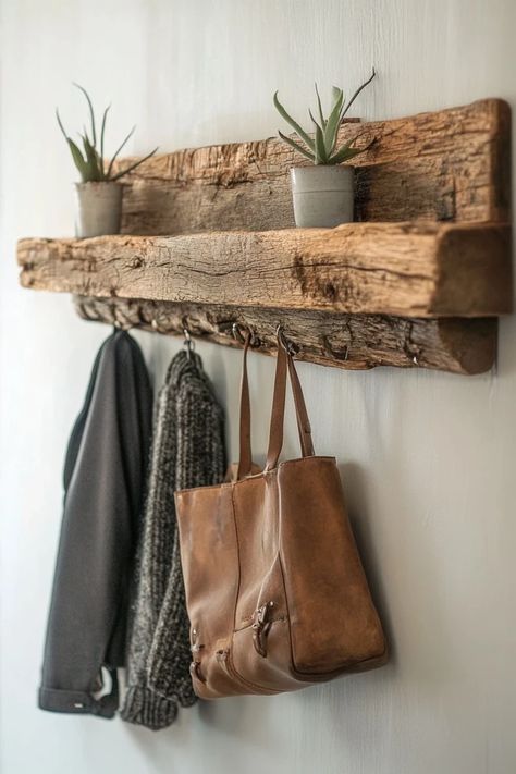 "Get organized in style with a DIY Rustic Coat Rack with Floating Shelves! 🛠️🧥 Perfect for an entryway or mudroom. #DIYStorage #CoatRackInspiration #RusticHome"
"Get organized in style with a DIY Rustic Coat Rack with Floating Shelves! 🛠️🧥 Perfect for an entryway or mudroom. #DIYStorage #CoatRackInspiration #RusticHome" Mudroom Floating Shelves, Rustic Key Holder Ideas, Diy Rustic Coat Rack, Entryway Shelf With Hooks, Rustic Coat Hooks, Rustic Wall Hooks, Wood Hooks, Rustic Coat Rack, Vintage Coat Rack