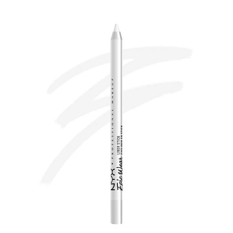 NYX PROFESSIONAL MAKEUP Epic Wear Liner Stick, Long-Lasting Eyeliner Pencil - Pure White Graphic Eyeliner Looks, Graphic Eyes, Waterproof Eyeliner Pencil, Long Lasting Eyeliner, Graphic Eyeliner, White Eyeliner, White Liners, Simple Eye Makeup, White Pencil