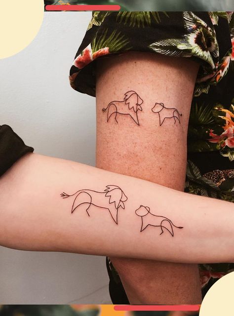 11 Not-So-Cheesy Tattoos To Get With Your Dad+#refinery29 Father And 2 Daughter Tattoos, Cool Father Daughter Tattoos, Father Son Matching Tattoos, Matching Tattoos Father And Daughter, Matching Tattoo With Dad, Cheesy Tattoos, Small Father Daughter Tattoos, Dad And Daughters Tattoo, Matching Tattoos For Father And Daughter