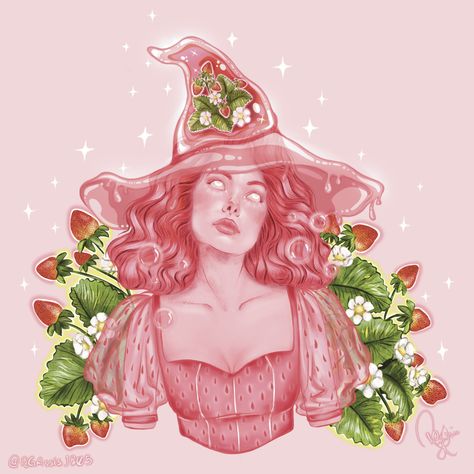 Strawberry Witch, Pink Salt, Halloween Art, Witch, Halloween, Pink, On Instagram, Quick Saves, Instagram