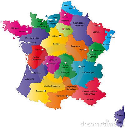 Map of France by Indos82, via Dreamstime - http://www.dreamstime.com/royalty-free-stock-image-map-france-image6085946 Map Of France, Regions Of France, Belgium Germany, Weather Map, Belgium Travel, Paris Map, Italy Map, France Map, Relief Map