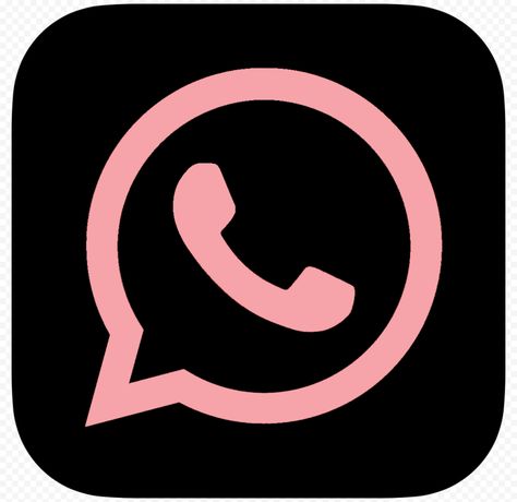 Black And Pink Icons, Whatsapp Logo, Original Background, Whatsapp Icon, Owl Wallpaper, Pink Images, App Pictures, Square Logo, Cute App