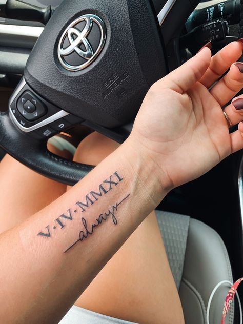 Marriage Tattoos, Roman Tattoo, Roman Numeral Tattoo, Numeral Tattoo, Roman Numeral Tattoos, Date Tattoos, Remembrance Tattoos, Inspiration Tattoos, Matching Couple Tattoos