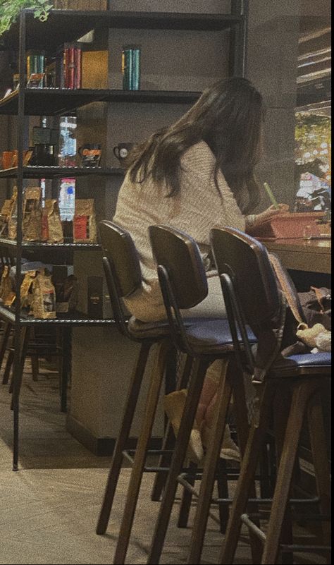 Writing In Coffee Shop Aesthetic, People In Cafe Aesthetic, Sitting In Cafe Aesthetic, Cafe Writing Aesthetic, Cafe Reference Photo, Coffee Shop Homework Aesthetic, Coffee Shop Romance, Annoyed Girl Aesthetic, Working At Cafe Aesthetic