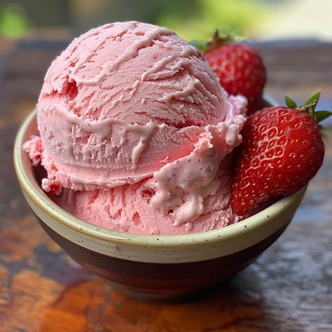 🍦✨ Homemade Strawberry Ice Cream Recipe 🍓💖 Nothing like a delicious homemade ice cream to cool off! Here is a simple and tasty recipe to make your own strawberry ice cream. *Ingredients :* - 500 g of fresh strawberries - 150 g of sugar - 250 ml of crème fraîche - 200 ml of milk - 1 teaspoon of lemon juice *Instructions :* 1. Wash and hull the strawberries, then blend them with the sugar and lemon juice until you obtain a smooth puree. 2. In a bowl, mix the strawberry puree with the crème fra... Ice Cream Strawberry, Homemade Strawberry Ice Cream, Strawberry Ice Cream Recipe, Strawberry Shortcake Ice Cream, Ice Cream Ingredients, Flavor Ice, Strawberry Puree, Tasty Recipe, Ice Cream Recipe