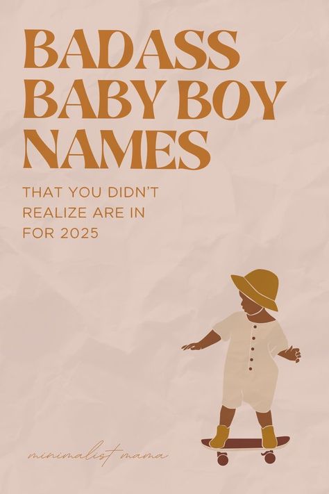 Searching for unique baby names and meanings to add to your baby names list? These are the BEST baby boy names in 2025 that are totally edgy, badass, tough - but still super wearable and cool. Black Baby Boys Names, Plant Names For Boys, Cute Boy Names With Meaning, Baby Boy Curly Hairstyles, Masculine Baby Boy Names, Cute Baby Names Unique List Boys, Hot Names For Male Characters, Mafia Names Ideas Boy, Baby Boy Names With Nicknames