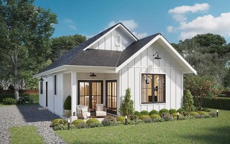 Modern-farmhouse House Plan - 2 Bedrooms, 2 Bath, 897 Sq Ft Plan 29-175 1000 Sq Ft House Plans With Loft, Less Than 1000 Sq Ft House Plans, House Plans Under 1000 Sq Ft, 2 Bed 2 Bath House Plans, One Story Small House Plans, 1000 Sq Ft House Plans 2 Bed 2 Bath, Small 2 Bedroom House Plans, Tiny Barndominium, Modular Homes Farmhouse